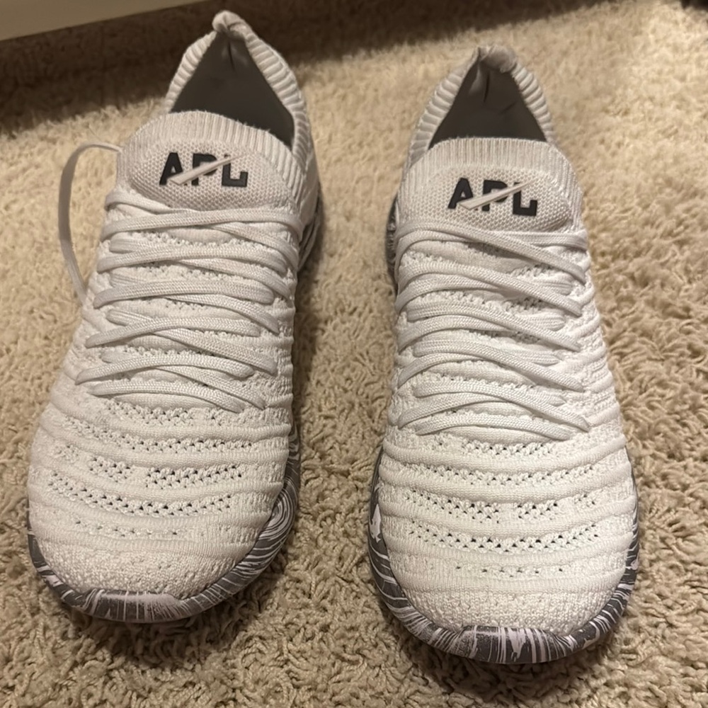 APL White Athletic Knit Shoes Streamlined Design